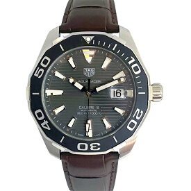 【ほぼ未使用/ギャラ○】 タグホイヤー TAG Heuer WAY201M.FC6474 アクアレーサー グレー メンズ シルバー【中古】