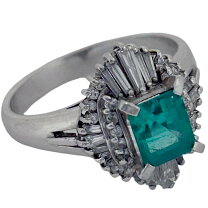 エメラルド リング 0.6ct 10.5号 K10YG