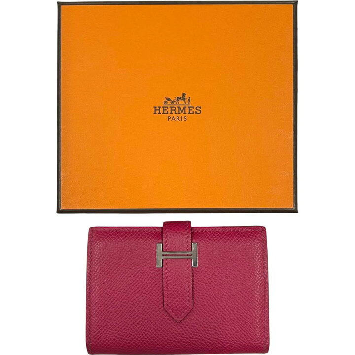 楽天市場】［南店］【良品】 エルメス ベアンカードケース フューシャ  