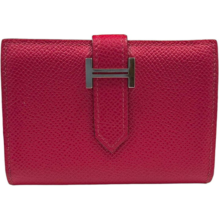 楽天市場】［南店］【良品】 エルメス ベアンカードケース フューシャ  