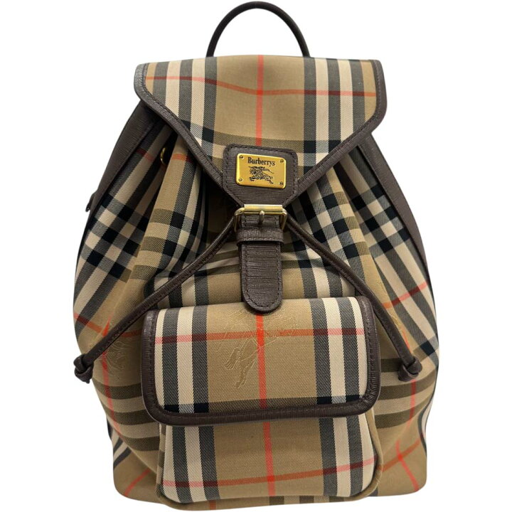 楽天市場】［南店］【良品】 バーバリー ノバチェック柄 バックパック 