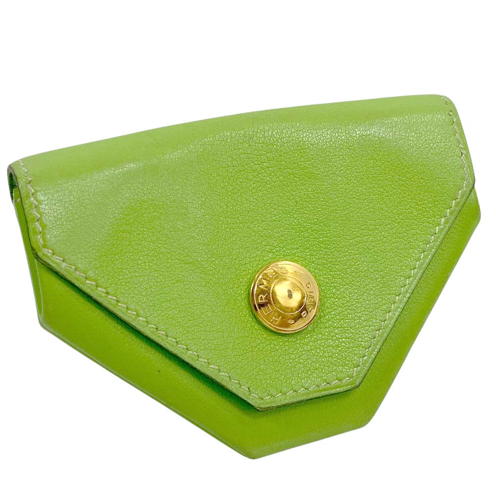【良品】 エルメス ヴァンキャトル コインケース アップルグリーン ユニセックス【中古】