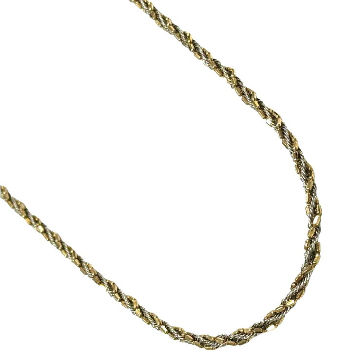 楽天市場】［南店］【美品】K18 Pt850 編み込みネックレス 約60cm 約 