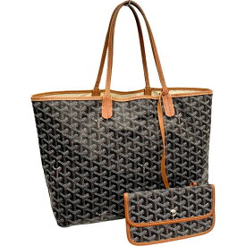 ［泉店］ ゴヤール サンルイ PM ブラック ブラウン ハンドバッグ【中古】