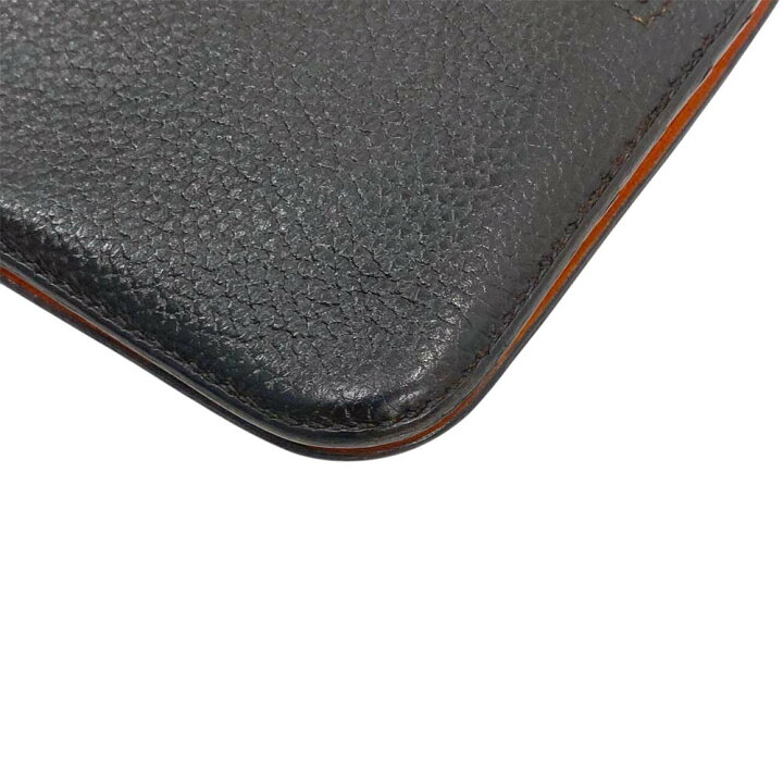 楽天市場】【良品】エルメス ドゴンロング 二つ折り財布 ブラック 