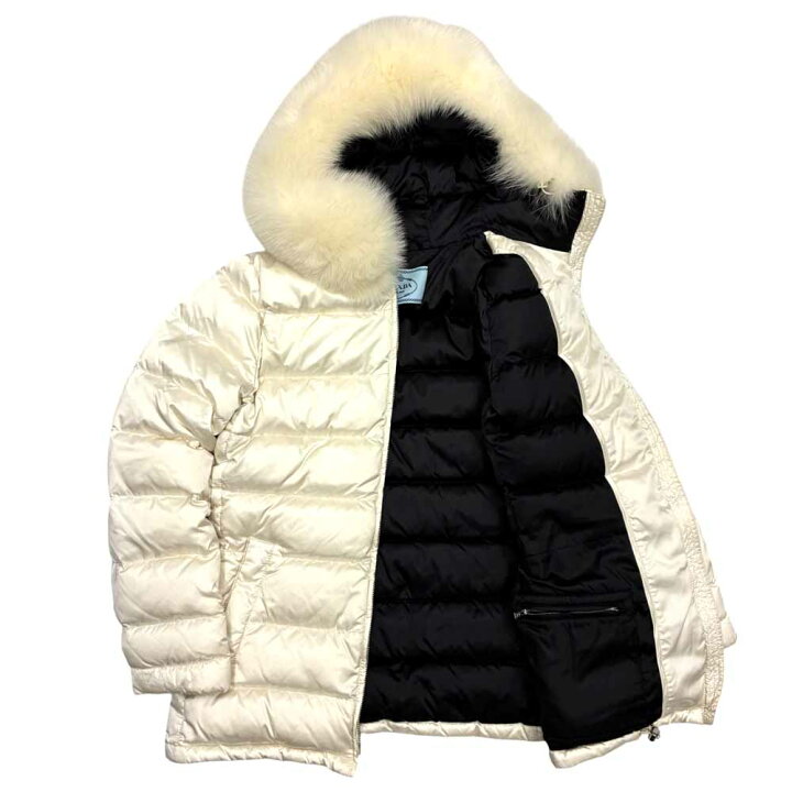 楽天市場】［泉店］【美品】 プラダ 28G060 トライアングルロゴ ダウン 