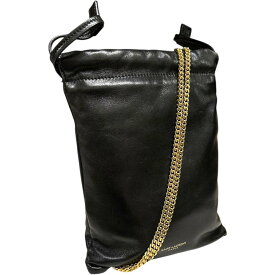 ［南店］【極美品】 サンローラン チェーンショルダーミニバッグ ブラック 【中古】