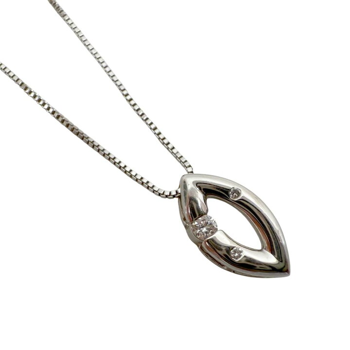 楽天市場】【美品】 ダイヤ付 オーバルトップネックレス D0.11ct 