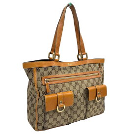 【良品】 グッチ 146247 トートバッグ ブラウン系 GGキャンバス【中古】