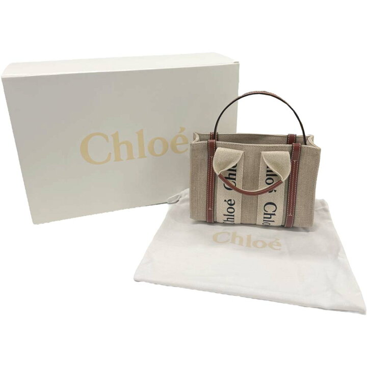 楽天市場】［南店］【未使用品】 クロエ ウッディ ミニ トートバッグ 