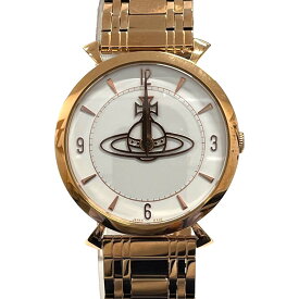 ［南店］【未使用品/電池交換済み/付属品○/ギャラ○】 ヴィヴィアンウエストウッド Vivienne Westwood VW-7743PN オーブモチーフ腕時計 ホワイト 【中古】