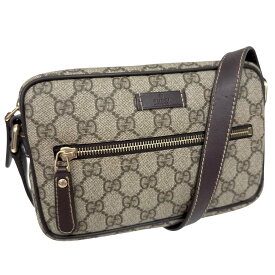 ［泉店］【美品】 グッチ 201447 ショルダーバッグ ベージュ GGスプリーム ショルダーバッグ 斜め掛け メンズ レディース 男女兼用 【中古】