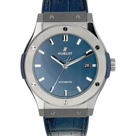 ［南店］【美品/ギャラ○】 ウブロ Hublot 542.NX.7170.LR クラシックフュージョン ブルーチタニウム ブルー サンレイ 【中古】