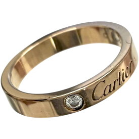［泉店］【美品】 カルティエ C ドゥ カルティエ ウェディングリング 1Pダイヤ K18 約3.54g 約8号 【中古】