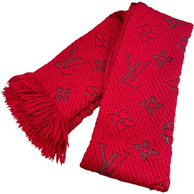 ［泉店］【美品】 ルイヴィトン M72432 エシャルプロゴマニア レッド【中古】