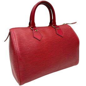 ［泉店］【ベタなし】 ルイヴィトン M43017 スピーディ25 レッド ハンドバッグ【中古】