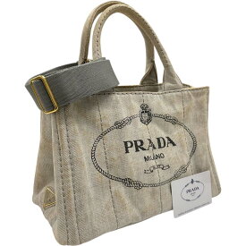 ［南店］ プラダ 1BG439 カナパ 2wayバッグ ビアンコ ハンドバッグ ショルダーバッグ 【中古】