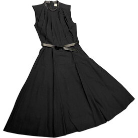 ［泉店］【美品】 エルメス ノースリーブワンピース ブラック【中古】