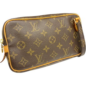 ［泉店］【良品/ベタなし】 ルイヴィトン M51828 ポシェット・マルリーバンドリエール ブラウン ショルダーバッグ 斜め掛け 【中古】