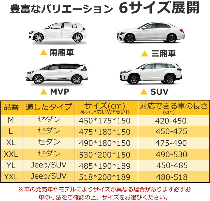 楽天市場 ボディカバー 車 カバー カーカバー 4層構造 210t 自動車カバー 車 ボディーカバー 車体カバー 軽い自動車カバー 防水 防風 雪対策 紫外線カット 黄砂対策 汎用タイプ 汎用サイズ ブラック 霜 汚れから守る 凍結防止 Suv ワゴン セダン 四季適用 関東電工