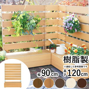 【土日限定P2倍】フェンス 目隠し 屋外 目隠し フェンス プランター フェンス 置くだけ DIY プランター付き フェンス 目隠し ウッドフェンス 簡単設置 ガーデニング 樹脂 日本製 おしゃれ 【