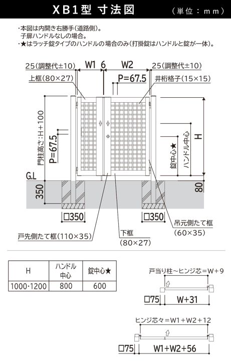 楽天市場】【2/23迄限定P2倍+先着最大900円OFF】門扉 両開き 門 アルミ