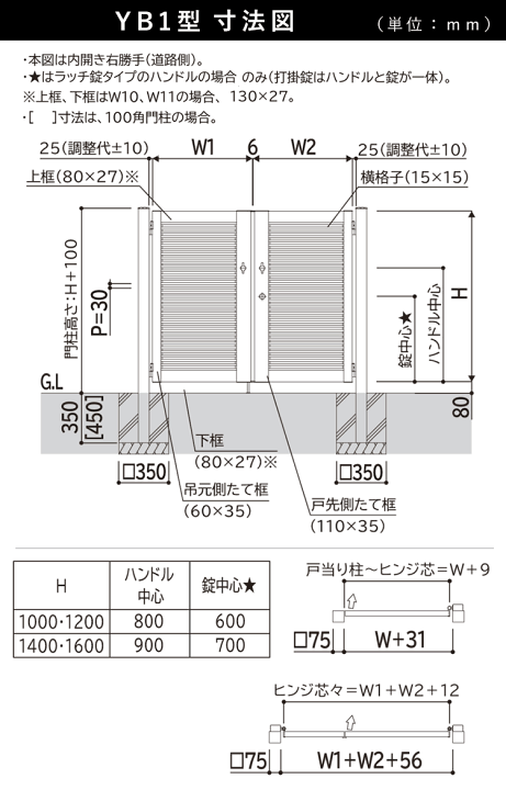 楽天市場】【11/5限定P2倍+先着最大1,000円OFF】門扉 親子開き 門