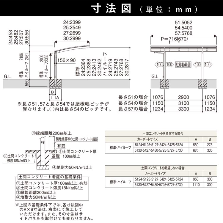 楽天市場】カーポート 1台用 YKK 【間口2.5ｍ×奥行5.7m】 【57-25