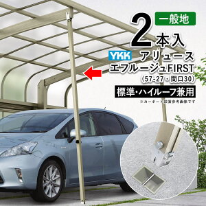 カーポート 補強 サポート柱 カーポート サポート 柱 雪 強風 台風 対策 補助柱 後付け DIY 駐車場 屋根 ガレージ 取付 取り外し 着脱式 2本入 標準・ハイルーフ兼用 YKK カーポートオプション