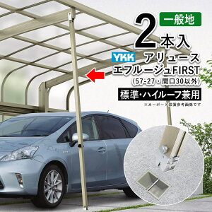 カーポート 補強 サポート柱 サポート 柱 雪 強風 台風 対策 補助柱 後付け DIY 駐車場 屋根 ガレージ 取付 取り外し 着脱式 2本入 標準・ハイルーフ兼用 YKK カーポートオプション 補助支柱【2