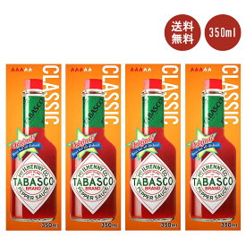 TABASCO タバスコ オリジナルペッパーソース 350ml ×4本 セット 大容量 ボトル 辛味調味料 パスタ ピザ 激辛 ソース 香辛料 常備 調味料 たばすこ ホット チリ 激辛 アメリカ メキシコ