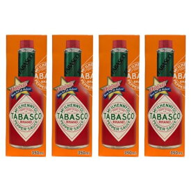 【4個セット】TABASCO タバスコ オリジナルペッパーソース 350ml ×4本セット 大容量
