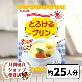 月間優良ショップ29回受賞 賞味期限2027年7月以降 信州 かんてんぱぱ とろけるプリン　25人分　525g（5人分X5袋入）　カラメルシロップ付