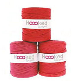 送料無料 DMC Hoooked Zpagetti フックドゥ ズパゲッティ 超極太 800Red レッド 約 120m