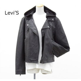 まとめ買いで最大ポイント10倍 6/4 20:00～6/11 1:59 アウトレット Levi’S リーバイス レディース アウター フード付き フェイクレザー ジャケット ライダース 秋冬 #1631026 P6882F