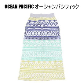 送料無料 アウトレット OCEAN PACIFIC オーシャンパシフィック レディース ボトムス ネイティブ柄 ロング タイトスカート 春夏 #49711 P838