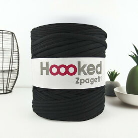 送料無料 DMC Hoooked Zpagetti フックドゥ ズパゲッティ 超極太 800Black ブラック 約 120m