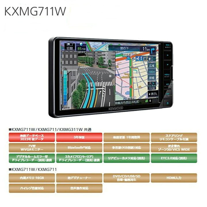 楽天市場】【送料無料】KENWOOD ケンウッド カーナビ 7型 ワイドVGA 