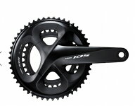 SHIMANO シマノ 105 ホローテック ll クランクセット 2x11スピード FC-R7000 [ブラック] 172.5mm
