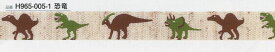 【在庫限り】 恐竜1 プリントテープ 1mカット ハマナカ H965-005-1 【KN】2F-C