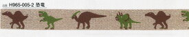 【在庫限り】 恐竜2 プリントテープ 1mカット ハマナカ H965-005-2 【KN】2F-C