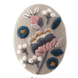 フランス刺しゅう ブローチキット ピオニー 9079 【KY】 オリムパス 刺しゅう キット