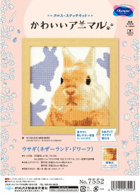 刺しゅうキット ウサギ （ネザーランド・ドワーフ） 7552 オリムパス 【KY】 かわいいアニマル 刺繍 クロスステッチ キット