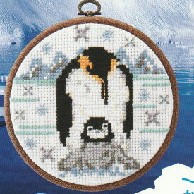 キット ペンギン 7526 オリムパス 【KY】 おしゃれフープ付 刺しゅう クロスステッチ なかよしな海洋生物