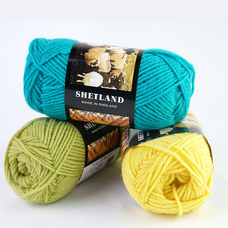 英国羊毛 使用 シェットランドタイプ 並太 毛糸 KY パピー シェットランド 卸直営 新品 色B 編み物