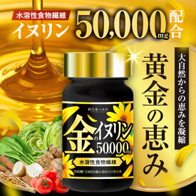 【楽天No1】金のイヌリン 50,000mg 水溶性食物繊維 マルチビタミン11種類 イヌリン 乳酸菌 ビフィズス菌 ナットウキナーゼ サラシア 桑の葉 コンブチャ 国内GMP工場で製造 240粒 約30日分 新日本ヘルス