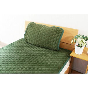 高密度フランネル枕パッド43×63【フォレストグリーン】