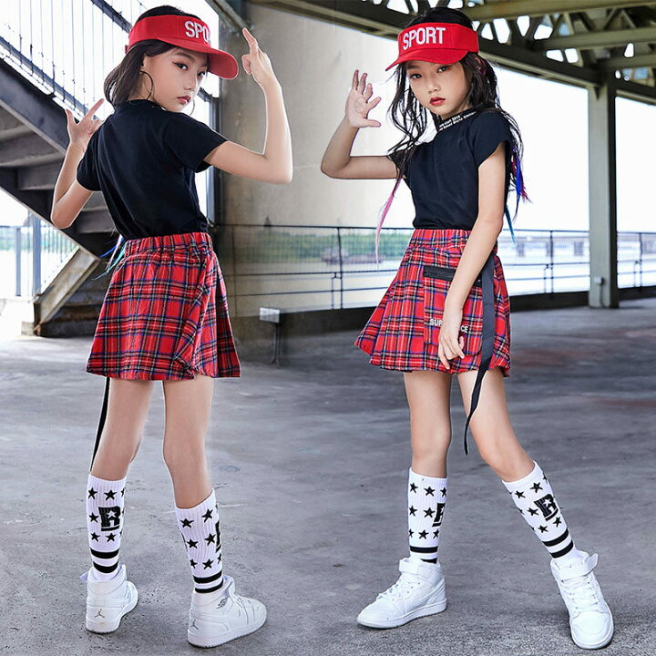 楽天市場】ダンス 衣装 ガールズ キッズ ヒップホップ Tシャツ  