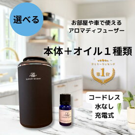 Luxury scent 初回購入 水を使わない アロマディフューザー アロマオイル 10mlセット アロマ ディフューザー 水なし コードレス デュフューザー 車 玄関 部屋 香り アロマデュフューザー おしゃれ 充電式 車用アロマディフューザー 噴霧 ディヒューザー 水なしディフューザー