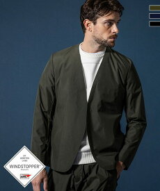 1PIU1UGUALE3 RELAX × +phenix ウノピゥウノウグァーレトレ リラックス ノーカラージャケット WINDSTOPPER プロダクト by GORE-TEX LABS【MEN】